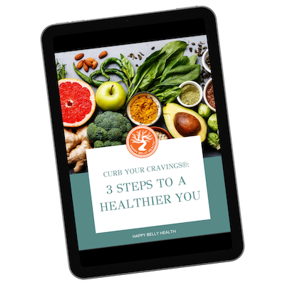 Download these three steps to a healthier you from Happy Belly Health