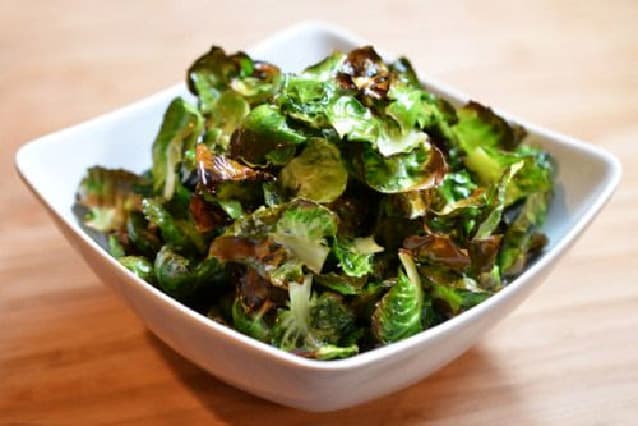 Brussel sprout chips, leafy greens are a superfood!