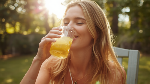 Happy Belly Health, Shanti Pappas, Aperitif Ginger-Aid_ A Non-Alcoholic Aperitif Recipe and Natural Digestive Aid Drink, Person enjoying drink before a meal