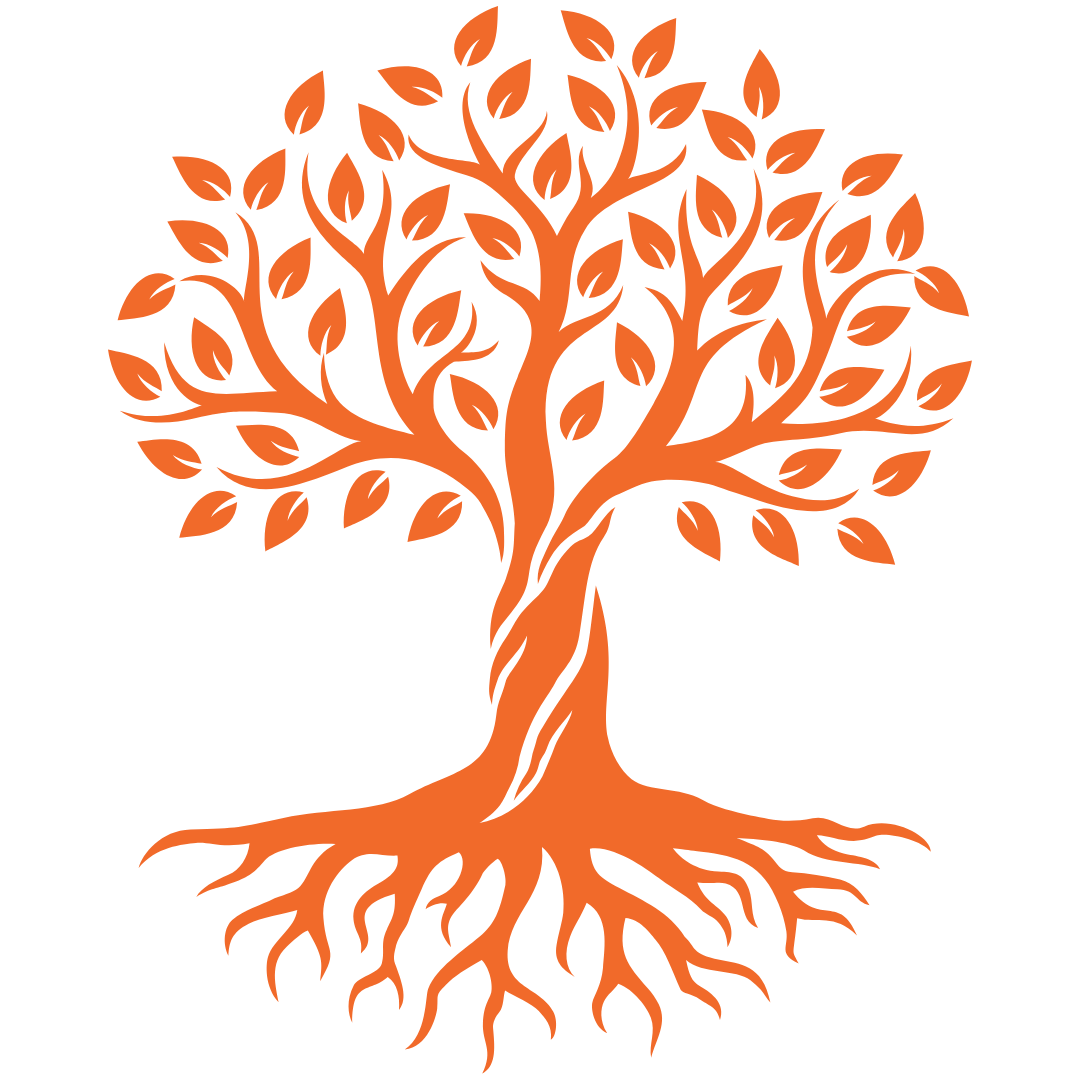 happy belly health, tree with roots, holistic medicine,